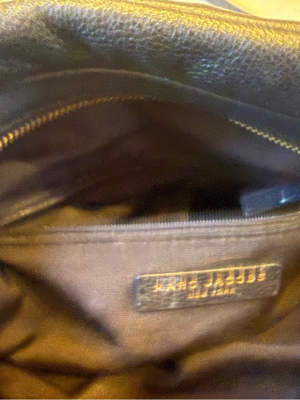 Marc By Marc Jacobs Black Leather Shoulder Bag with Gold Plaque - Picture 11 of 14